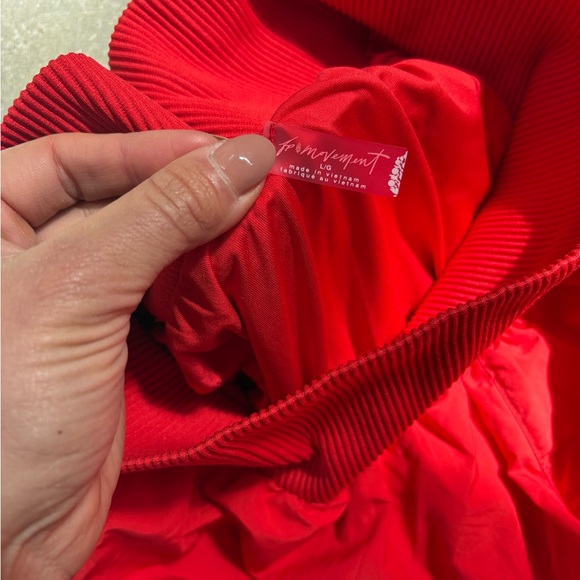 Free People Carpe Diem Red High-Waisted Shorts - Picture 4 of 5